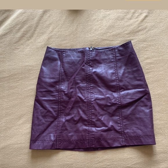 Free People Modern Femme Faux Leather Miniskirt - Picture 2 of 2